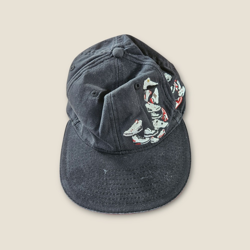Jordan Black‎ Hat Cap Embroidered Sneakers Shoes Jumpman Logo Adult Size